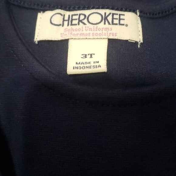 Cherokee school uniform  blue sleeveless dress size  4t and 3t - Picture 3 of 4